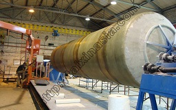 Equipment for the production of fiberglass tanks