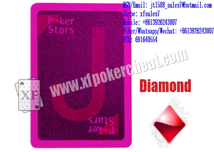 XF Gambling Cheating Plastic Pokerstars Invisible Ink Marked Playing Cards For Poker Analyzers