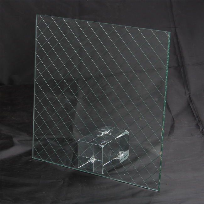 Wire glass for building