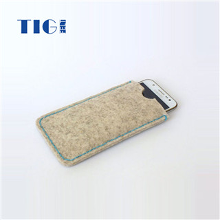 ECO-friendly 3mm thick felt handcrafted cell phone pouch felt case