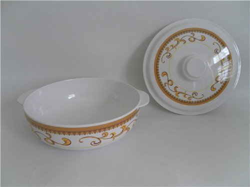 melamine 9round bowl with lid /melamine tableware 