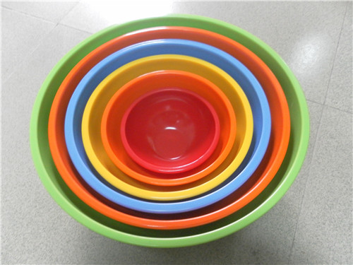 6 pcs Solid color plastic mixing melamine salad bowl/ melamine tableware set