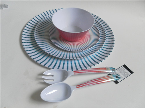 wholesale melamine tableware / melamine round plate/ bowl/spoon and fork