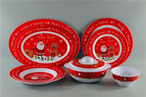 Christmas design melamine set/ tableware (bowl and plate)