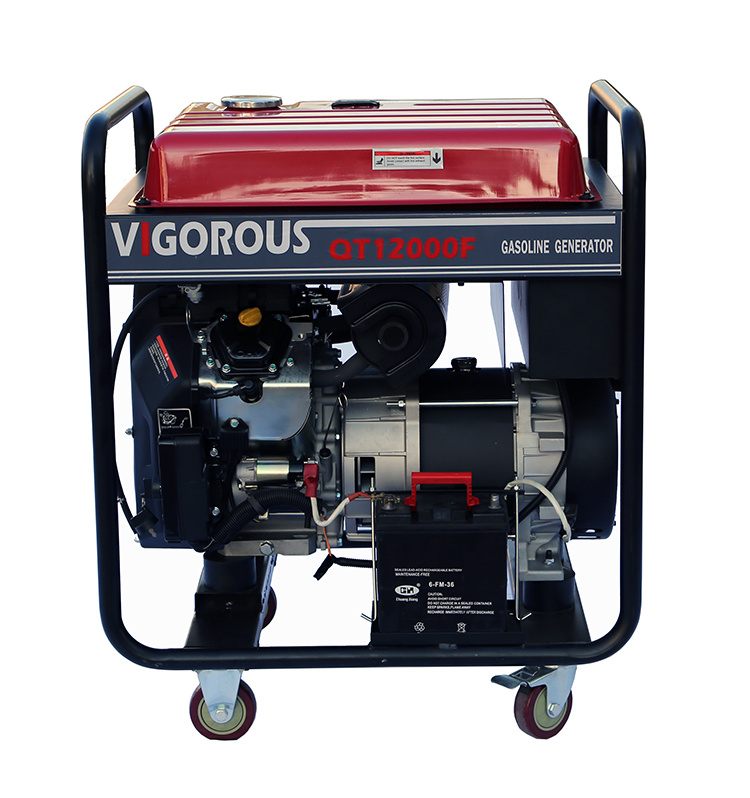 12KW Home Use Easy to Start Gasoline Generator with Wheels