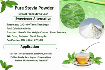 Kosher and Halal certified Stevia Extract powder from China