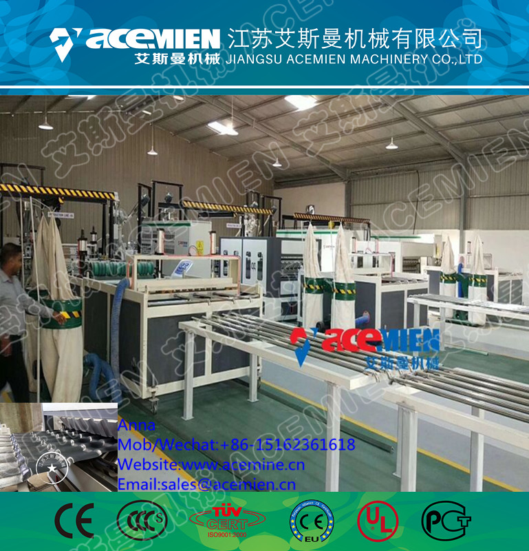 Product Description: This PVC+ASA & PMMA synthetic resin tile extrusion machine adopts the advanced foreign technology, and designed for corrosion resistance of plant and heavy acid rain area, it’s a 