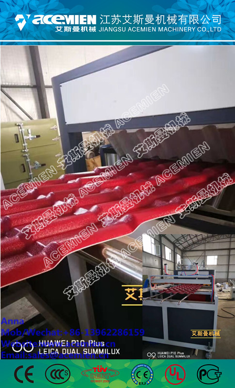 PVC/PMMA/ASA glazed roof tile making machine glazed tile extrusion line