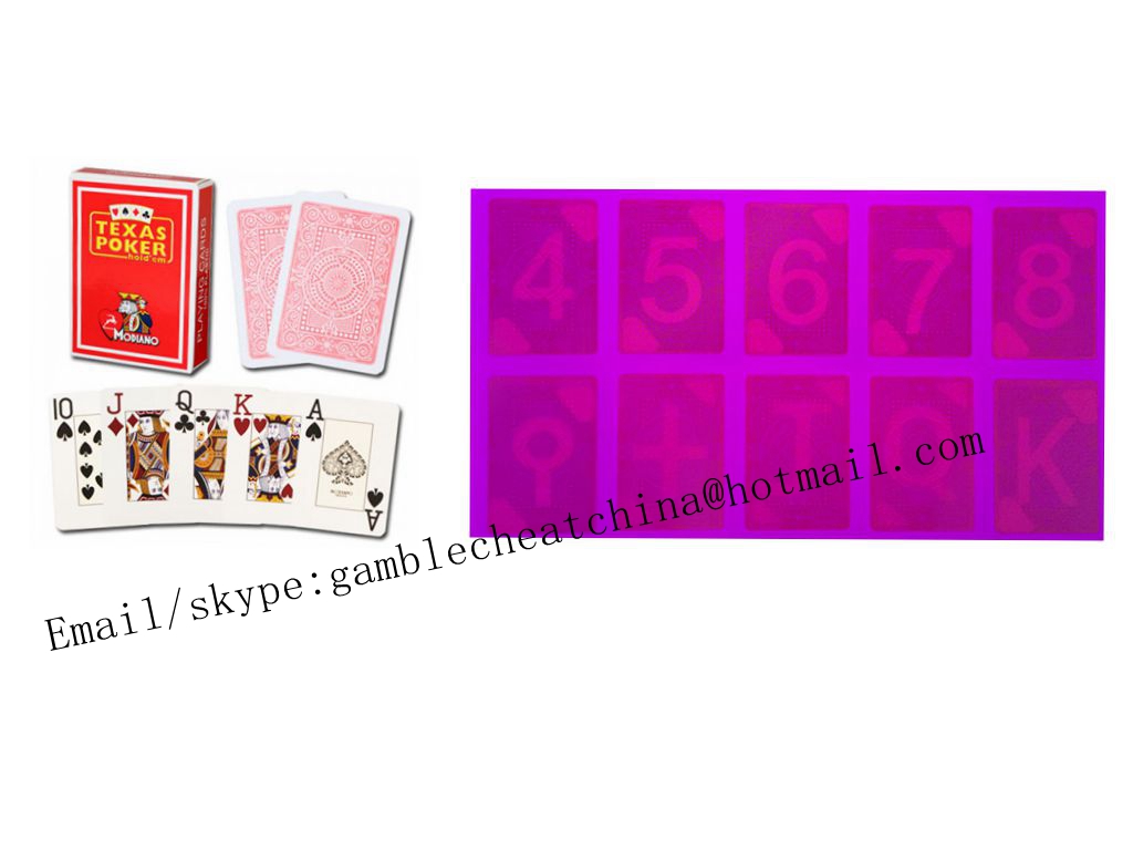 Italy Modiano Texas Hold'em poker cheat/marked playing cards/uv contact lenses/uv ink/casino cheat/magic trick