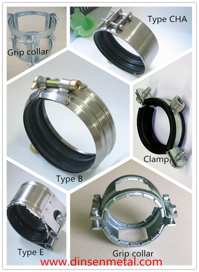 SS Couplings for cast iron pipes and fittings