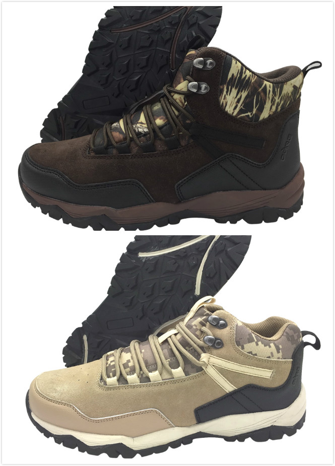 High cut/Low cut camo outdoor shoes with camouflage fabric