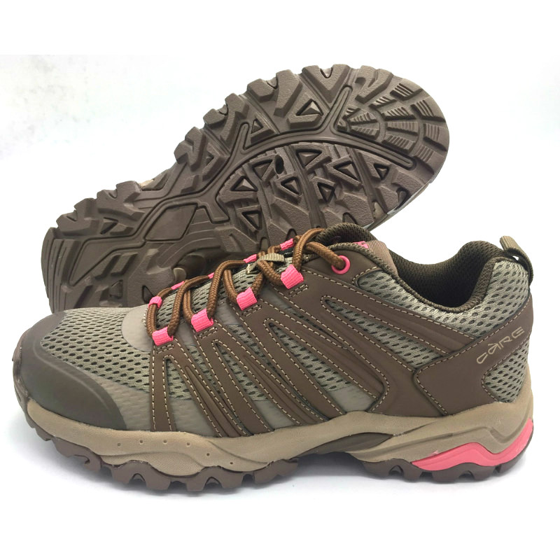 Taupe synthetic textile upper ladies outdoor shoes