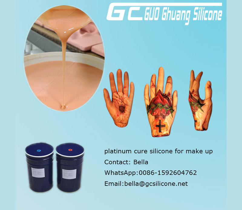 Skin safe liquid silicone rubber for mask making