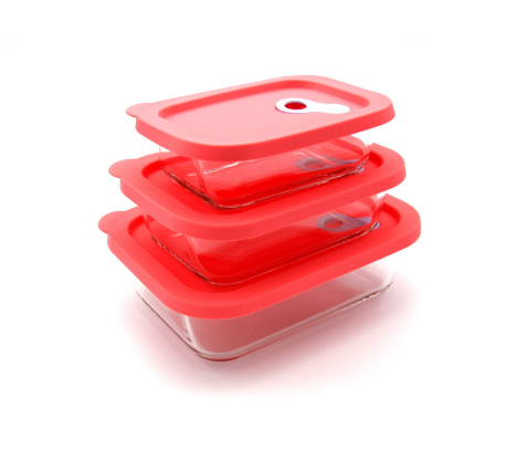 Useful glass food storage container with lids wholesale