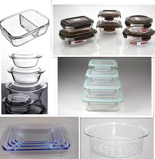 High Borosilicate glass casserole with glass lid pyrex glass round casseroleglass Food Storage Containers