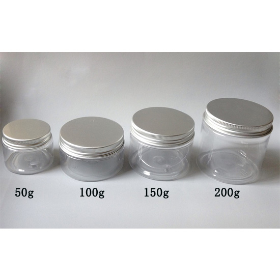 50g 100g 150g 200g empty clear cosmetic jars for cream