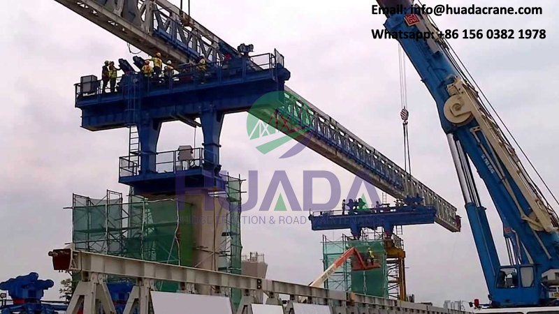 300 ton bridge erecting cranes beam launcher machine for subway bridge construction