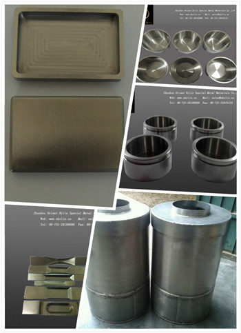 99.95% min niobium crucible/tantalum crucible/tungsten crucible for rare-earth metallurgy
