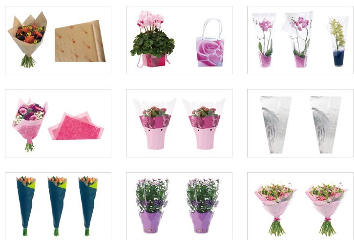Flower packaging materials
