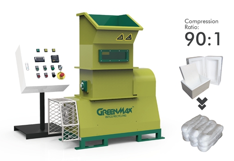 A portable EPS recycling machine of GREENMAX MARS C50 densifier