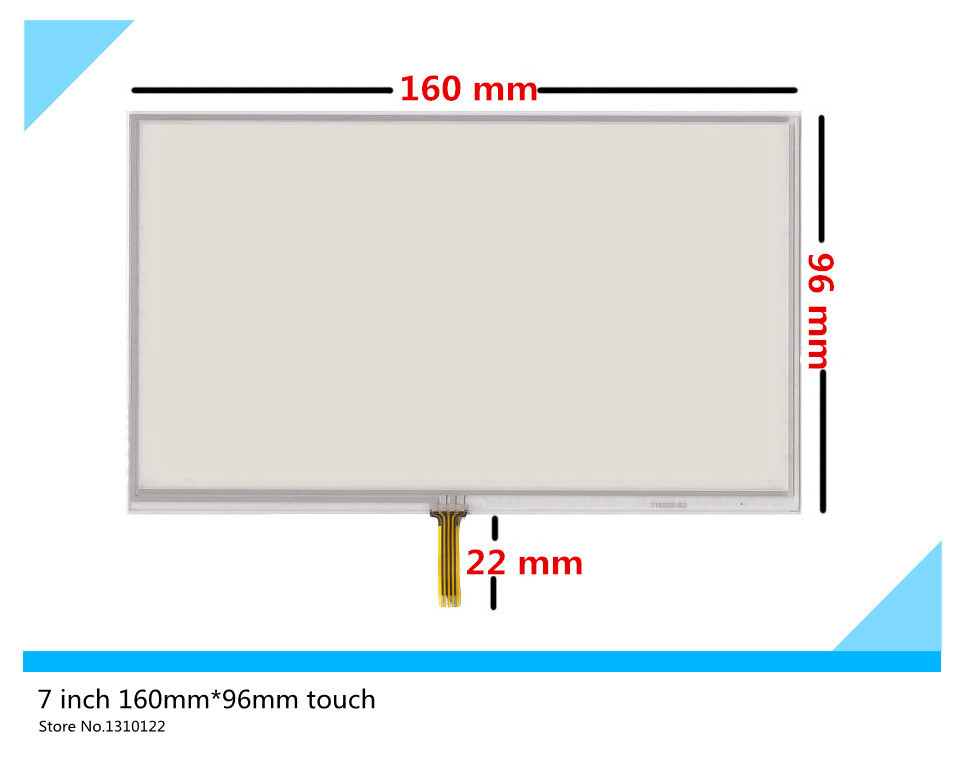 7 inch 4 wire 160mm*96mm Resistive Touch Screen Digitizer for GPS navigator Car navigation DVD X10 X20 LCD Free shipping