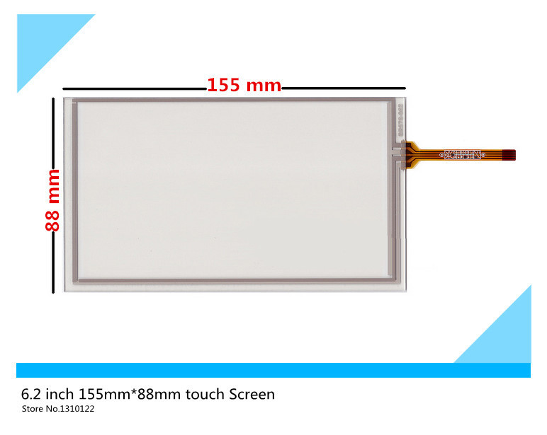 6.2 inch 4 wire 155mm*88mm Resistive Touch Screen Digitizer HSD062IDW1 A00 A20 TM062RDH03 touch panel free shipping