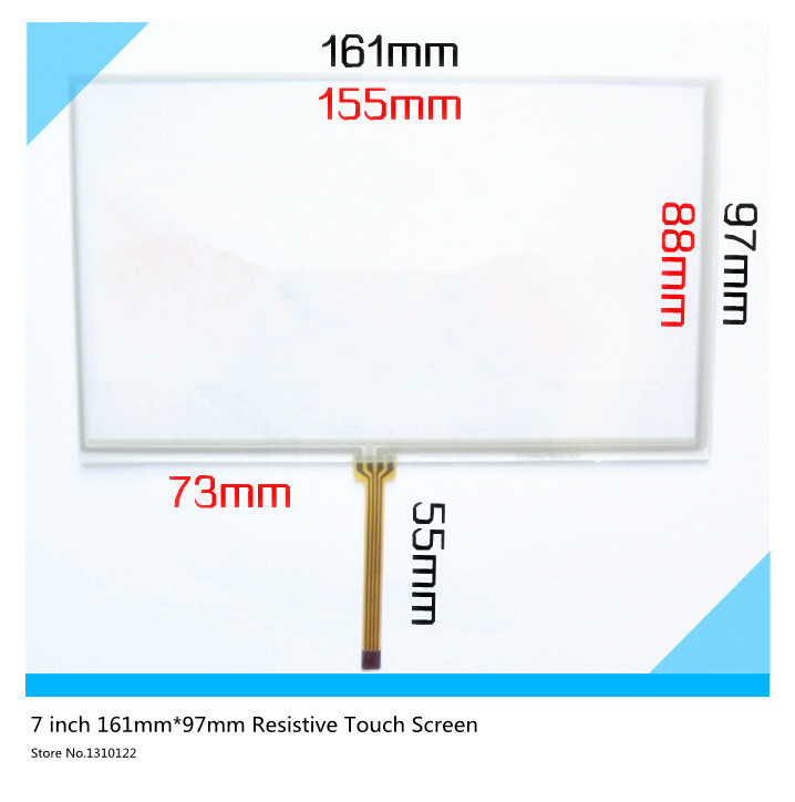 7 inch 4 wire 161mm*97mm Resistive Touch Screen Digitizer for Car navigation DVD tablet PC