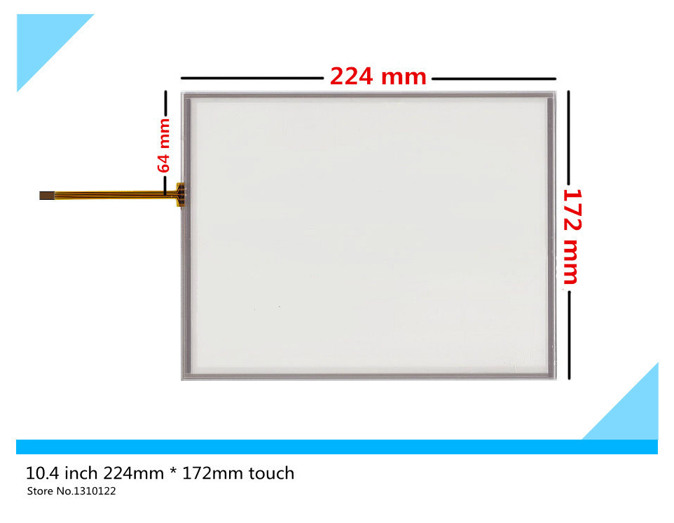 10.4 inch 4 wire 224mm*172mm Resistive Touch Screen Digitizer AMT9105 B touch panel Glass Freee shipping