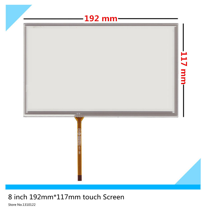 8 inch 4 wire 192mm*117mm Resistive Touch Screen GPS Car navigation DVD HSD080IDW1 AT080TN64 AT080TN03 touch panel