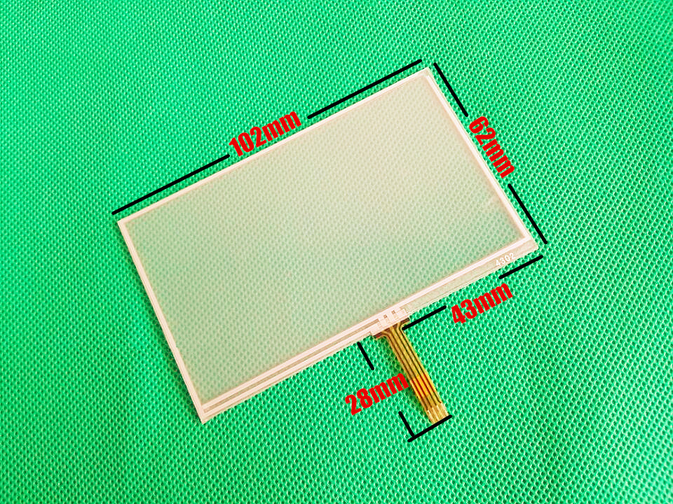4.3-inch 102mm*62mm Touch screen panels for AT043TN24 V.1, GPS navigator,102*62mm Touch Screen Digitizer Panel 102mm*62mm
