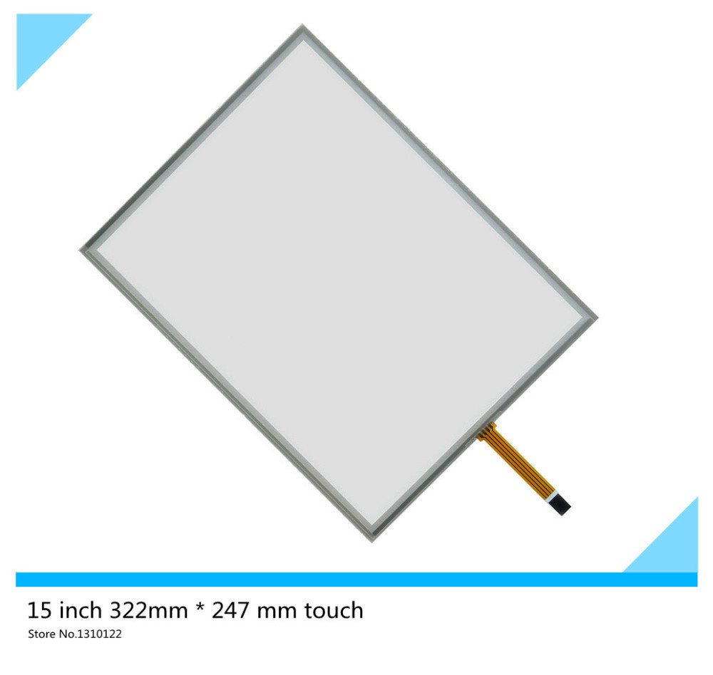 15 inch 4 wire 322mm*247mm Resistive Touch Screen Digitizer for cash register queuing machine Display the touchpad touch panel