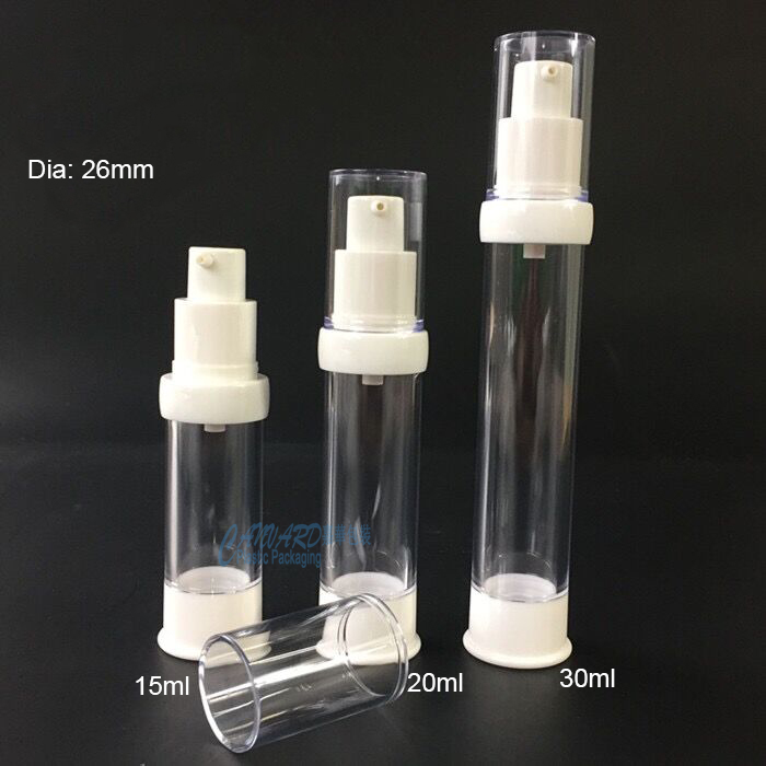 Clear airless cosmetic bottle 15ml-20ml-30ml
