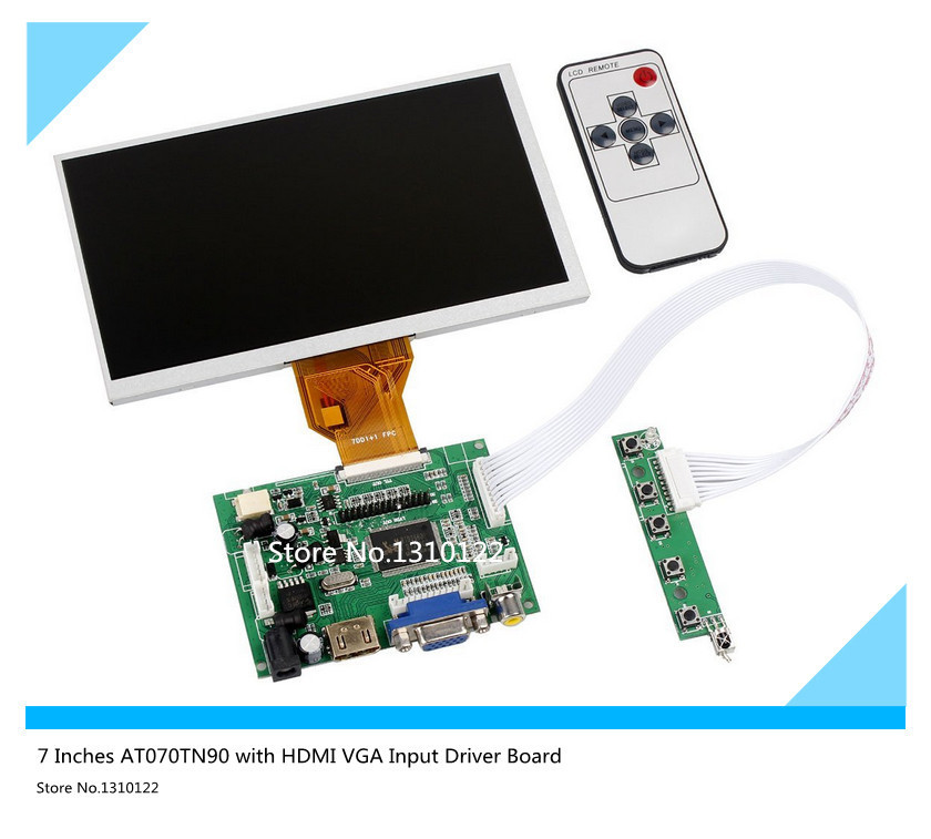 7''Inch Raspberry Pi LCD Display Screen TFT Monitor AT070TN90 with HDMI VGA Input Driver Board Controller Free shipping