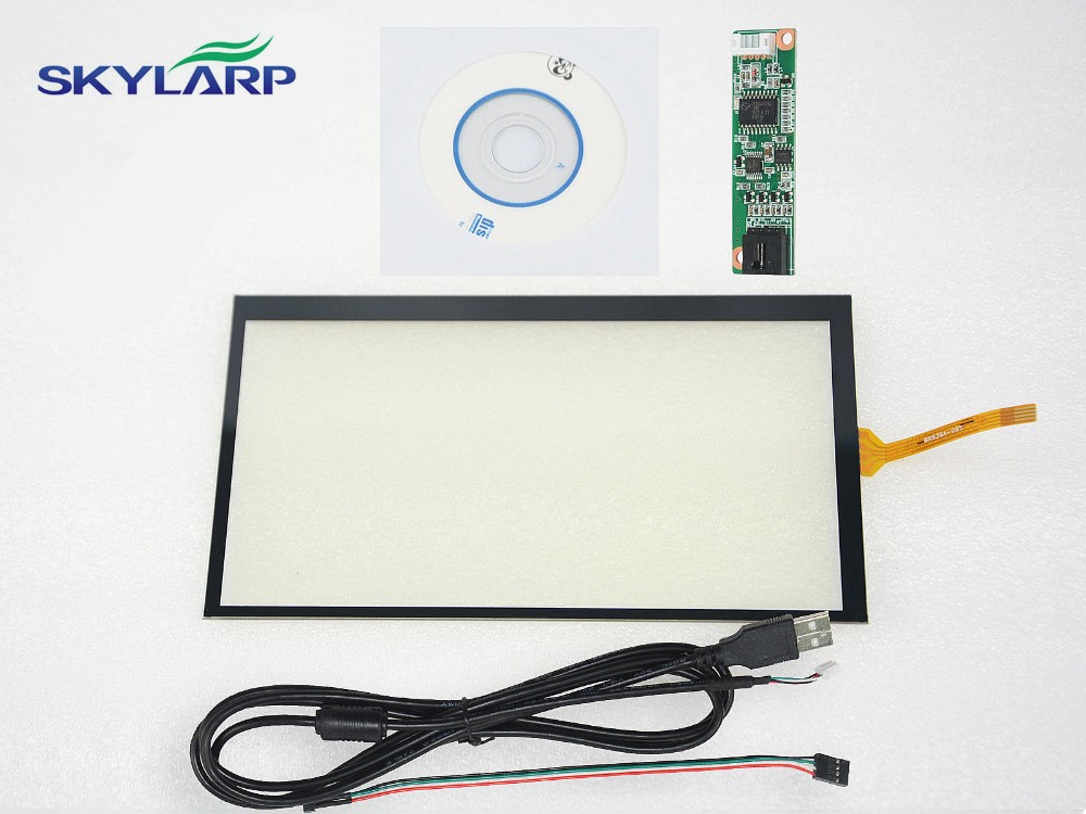 6.5inch 4 Wire Resistive Touch Screen Panel 155x89mm USB Controller For AT065TN14 Screen touch panel Glass Free shipping