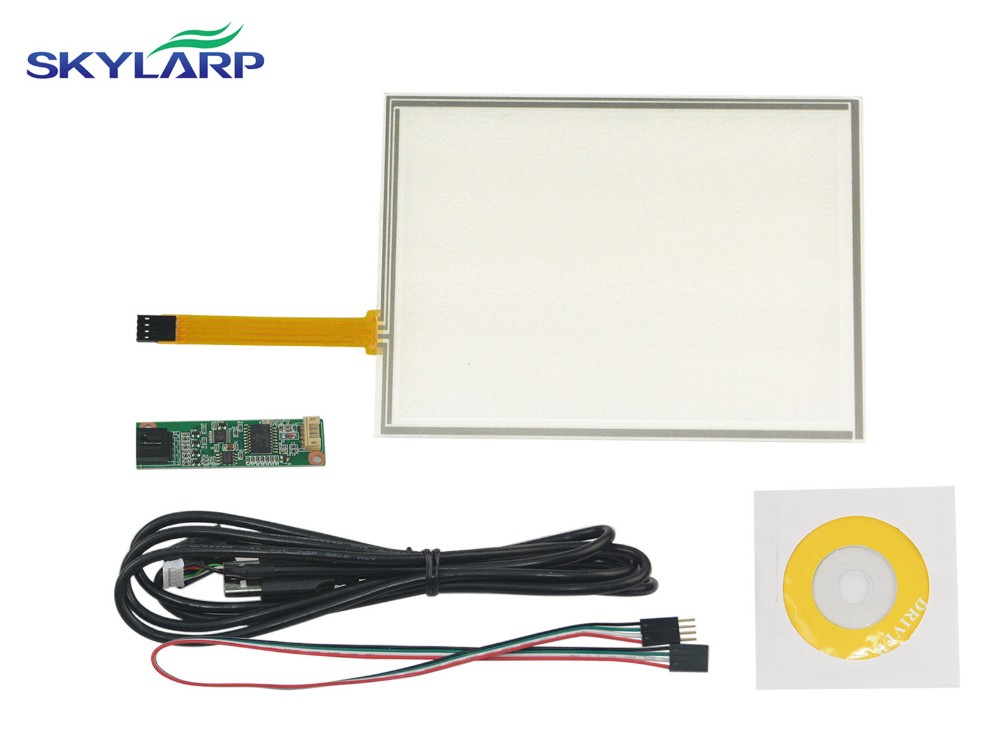 8inch 4 Wire Resistive Touch Screen Panel USB Controller Kit For EJ080NA-05B LCD Screen touch panel Glass Free shipping