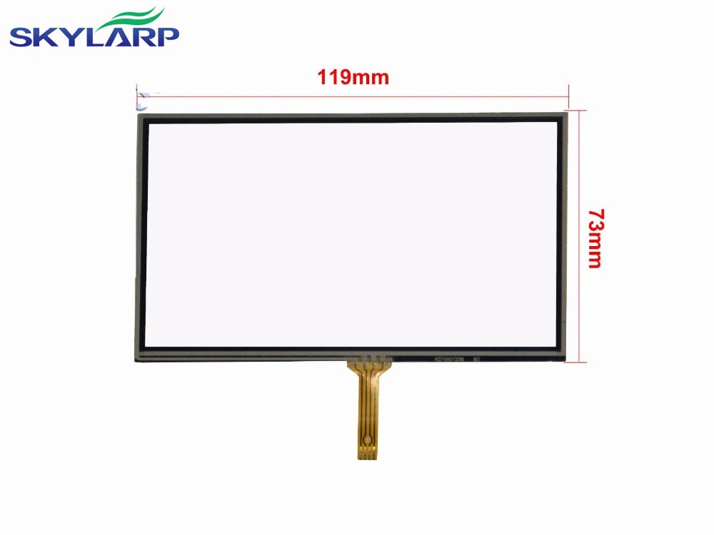 5inch 4 Wire Touch Screen Glass Panel Digitizer 119x73mm For HSD050IDW1 AT050TN33 Screen touch panel Glass Free shipping