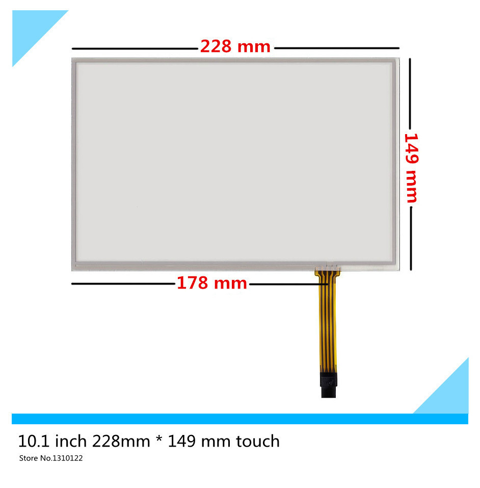 10.1 inch 4 wire Touch Screen 228mm*149 mm touch panel Glass Resistive Digitizer panel glass Free shipping