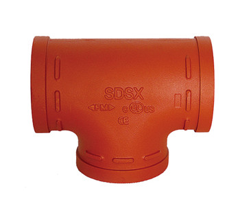 FM/UL Approved Ductile Cast Iron Grooved Fittings Mechanical Tee/Rigid Coupling/Flange Adaptor