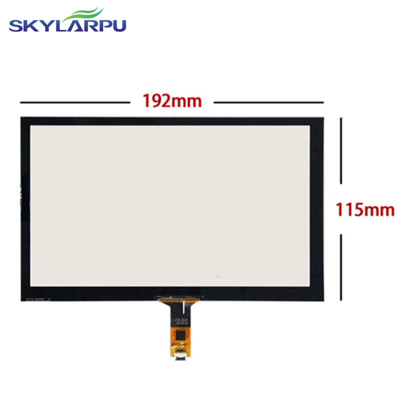 192mm*115mm Capacitive touch panel Glass External screen of touch screen 192mmx115mm Handwritten screen Free shipping