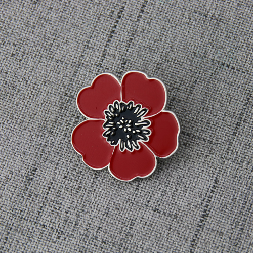 Poppy Flower Lapel Pins