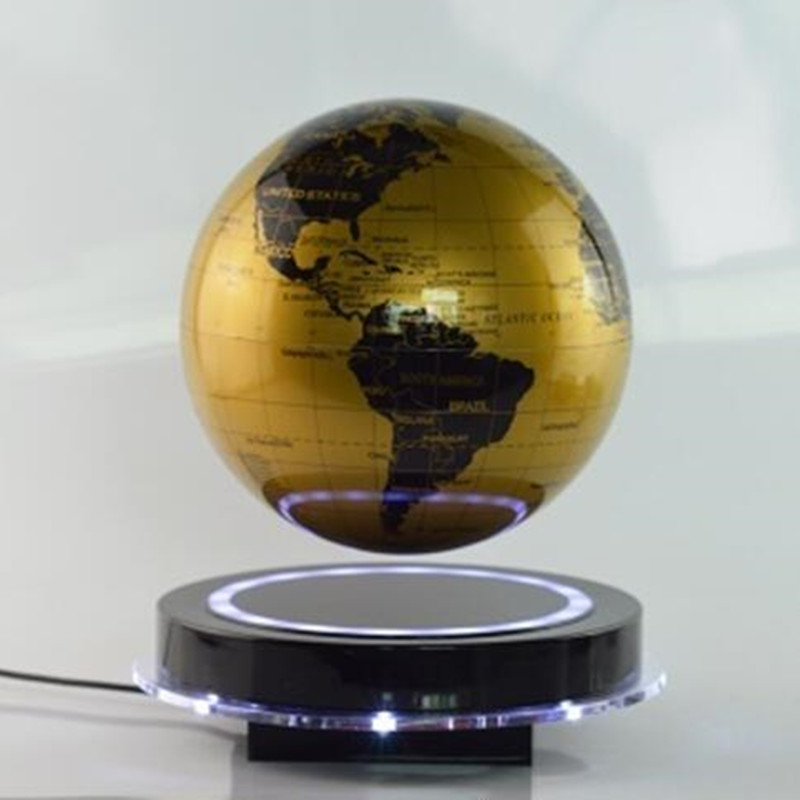 ABS+Acrylic material 6inch lighting magnetic floating globe