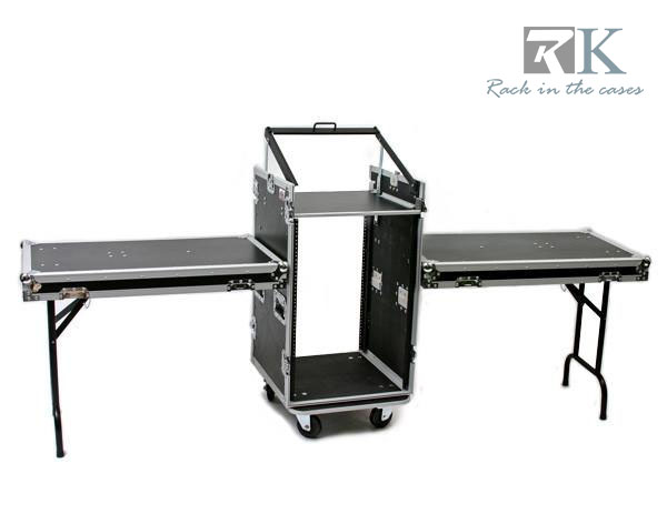 PORTABLE MOBILE DJ FLIGHT CASE WITH TABLE