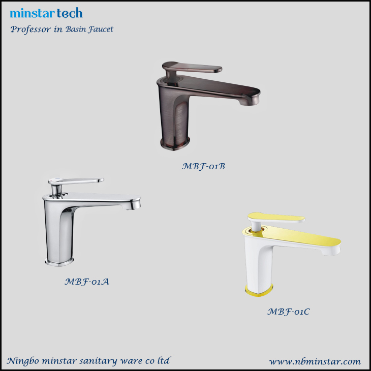 Multiple colors brass drip-free  hot and cold water basin tap sink faucet