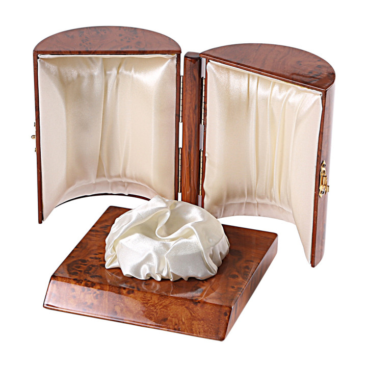 Luxury Cylindrical Shape High Glossy Lacquered Wooden Perfume Packaging and Cosmetic Gift Box