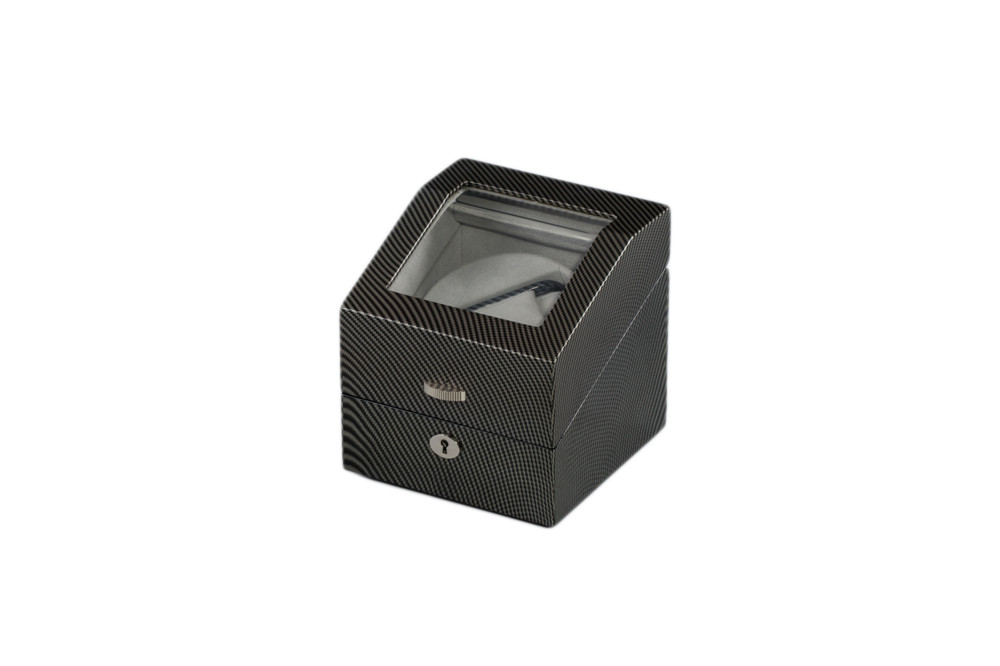 Water Transfer Printing Glossy Lacquered Wooden Window Box and Rotating Automatic Watch Winder