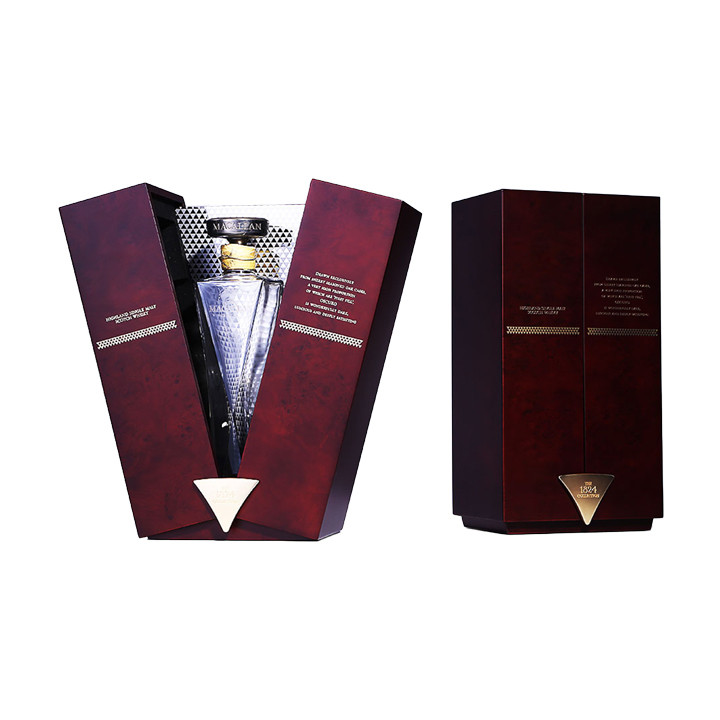 Luxury Mirror Decorated NC Flat Lacquered Wooden Wine Displaying Packaging and Wine Box