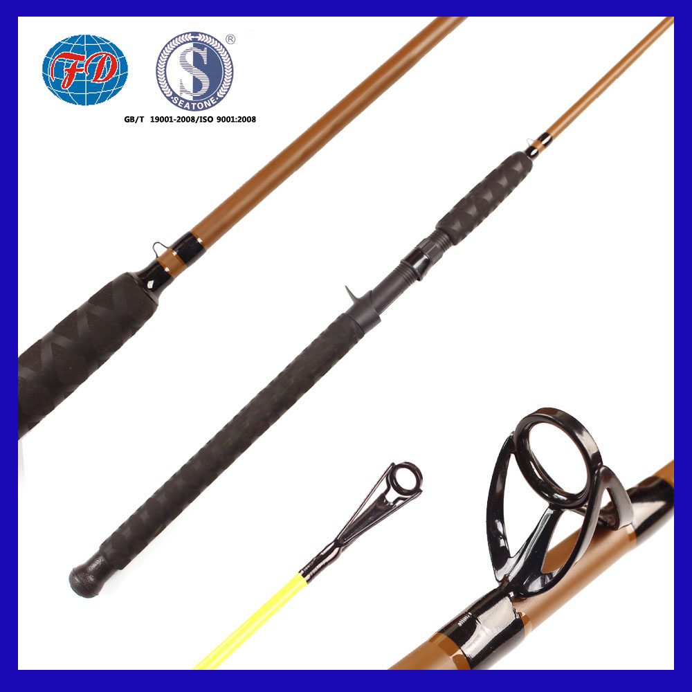 Low price fiber glass fishing rod with Anti-electric handle