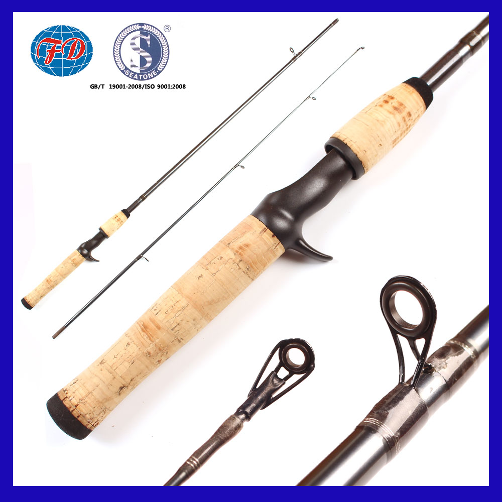 FD006 high strength action fiber glass 2 section fishing rod