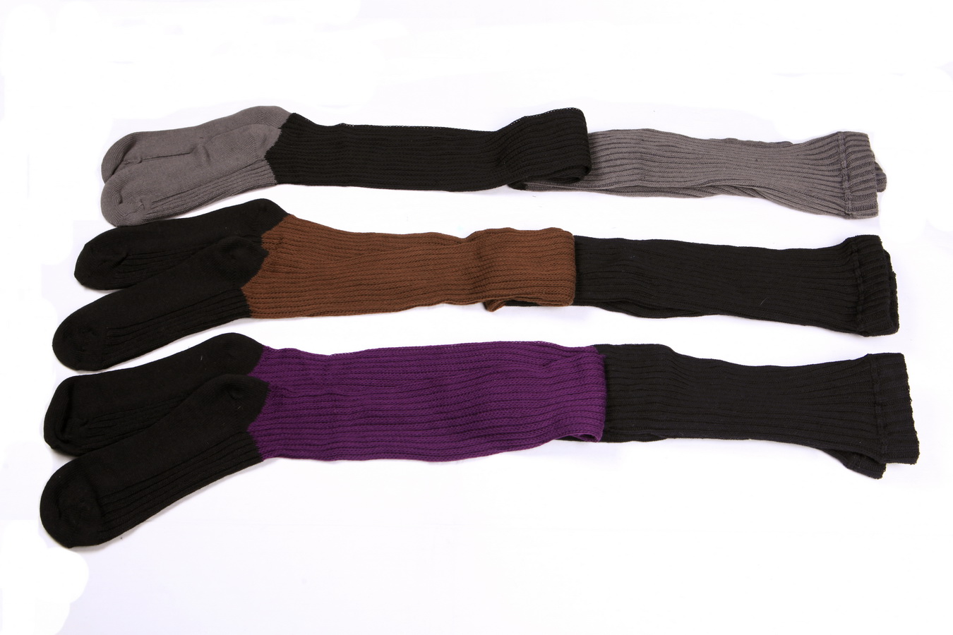 Women's fall & winer textured rib footed sweater tights