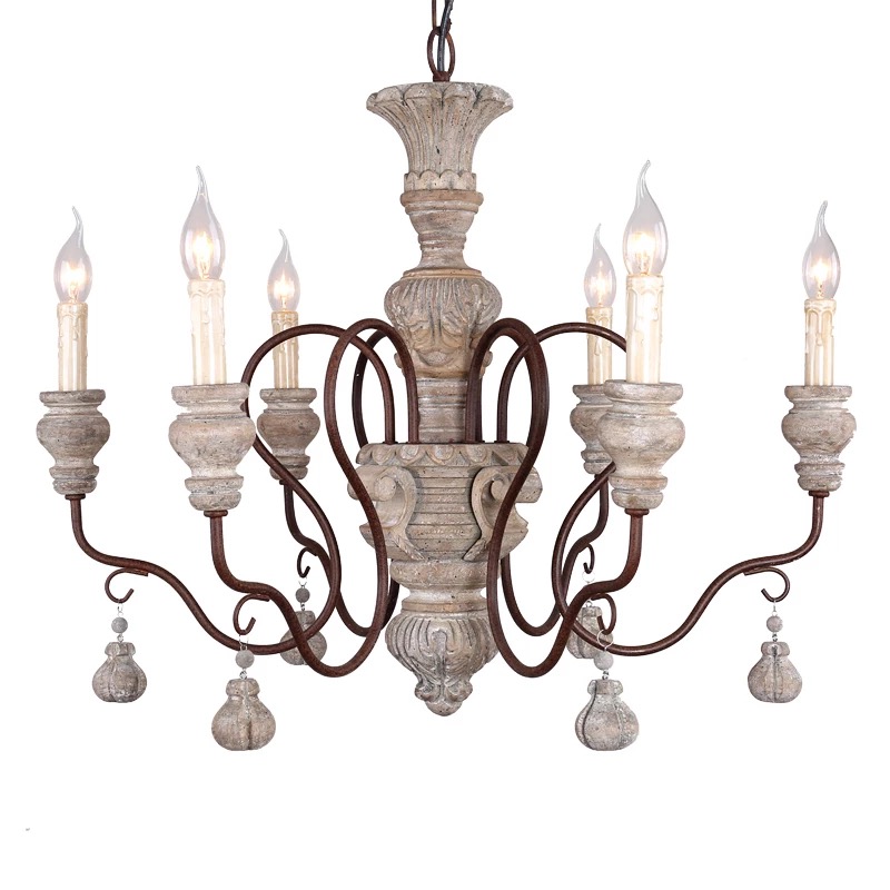 High quality American country 6 lights vintage chandelier wholesale